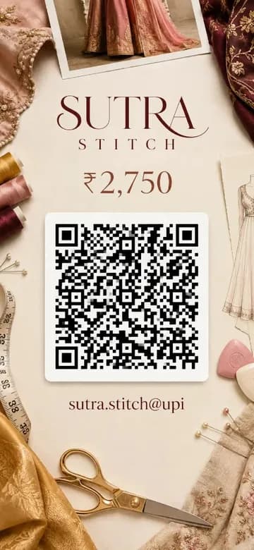 Fashion & Stitch QR poster